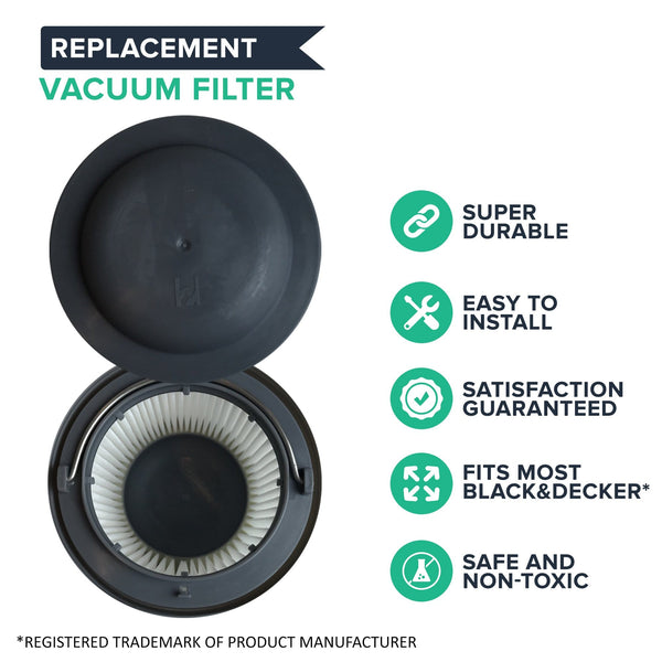 Pvf110 Replacement Filter for Black and Decker Cordless Pivot Vac